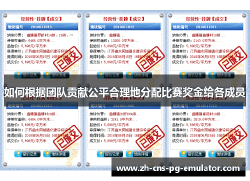 如何根据团队贡献公平合理地分配比赛奖金给各成员